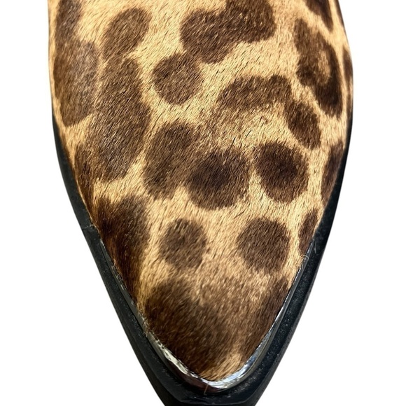 Marc Fisher Mlyalely Leopard Calf Hair Pointed Toe Chelsea Boot Pull On Size 6 M - Picture 10 of 12